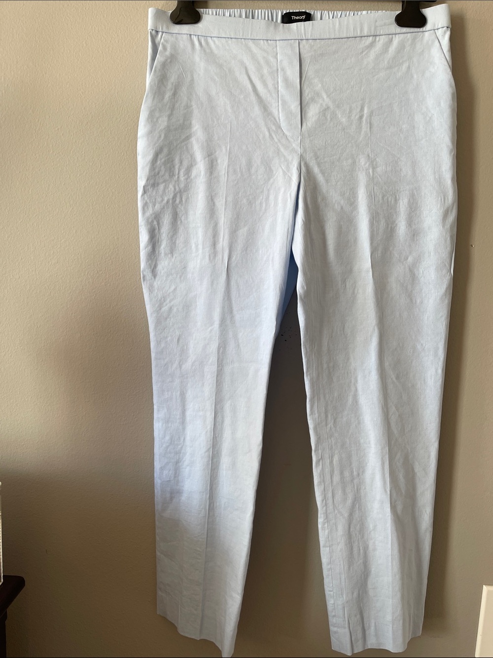 Theory Light Blue Cropped Ankle Pants